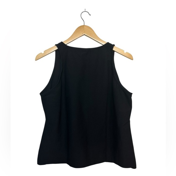 Eileen Fisher | Women’s Black V Neck Tank Top | Viscose, Nylon, Spandex | Large - Picture 4 of 4